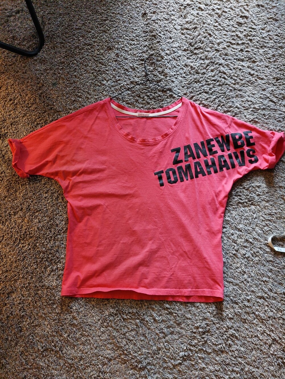 Women's Hot Pink Graphic Tee with Bold Lettering